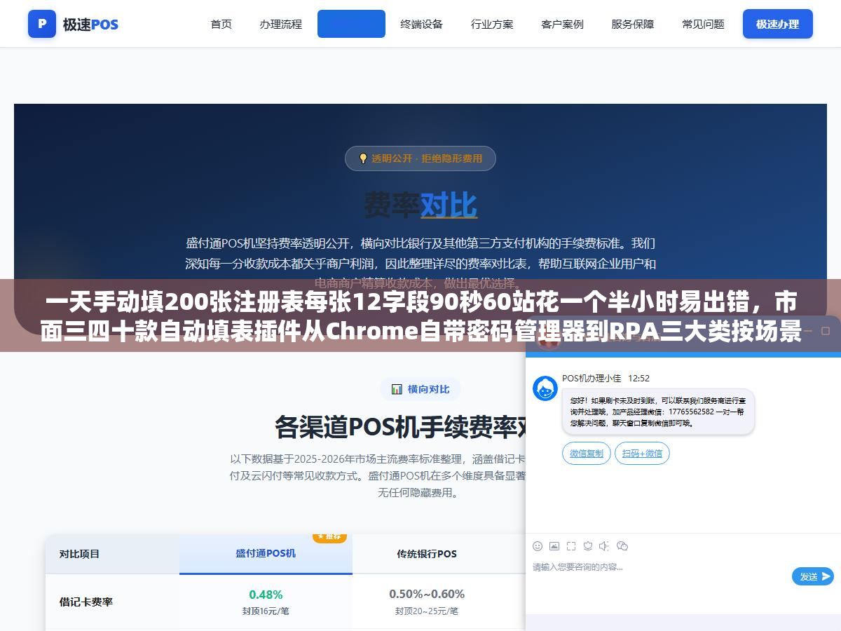 2 - 一天手动填200张注册表每张12字段90秒60站花一个半小时易出错，市面三四十款自动填表插件从Chrome自带密码管理器到RPA三大类按场景选择 - UC建站系统