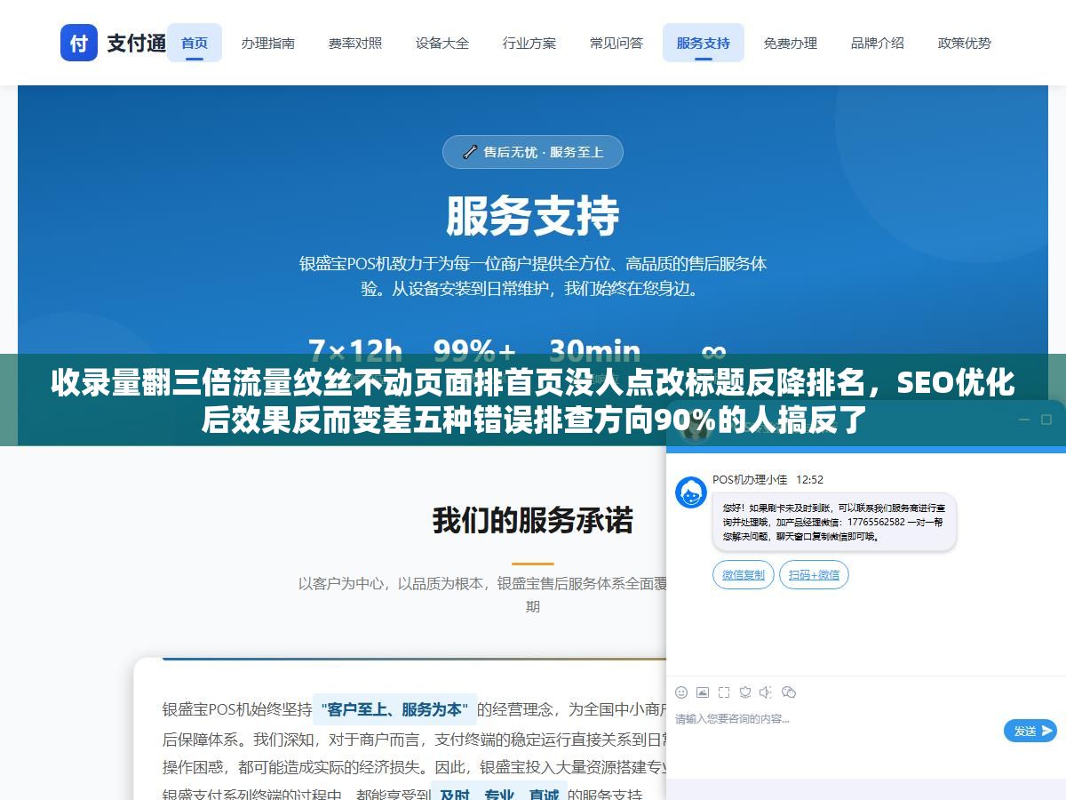 1 - 收录量翻三倍流量纹丝不动页面排首页没人点改标题反降排名，SEO优化后效果反而变差五种错误排查方向90%的人搞反了 - UC建站系统
