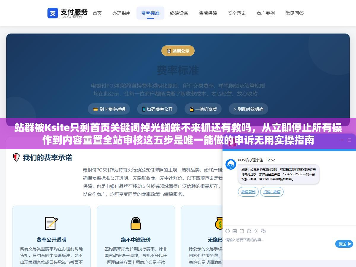 1 - 站群被Ksite只剩首页关键词掉光蜘蛛不来抓还有救吗，从立即停止所有操作到内容重置全站审核这五步是唯一能做的申诉无用实操指南 - UC建站系统