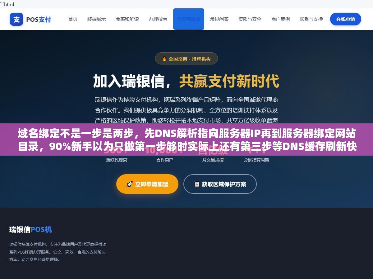 2 - 域名绑定不是一步是两步，先DNS解析指向服务器IP再到服务器绑定网站目录，90%新手以为只做第一步够时实际上还有第三步等DNS缓存刷新快几分钟慢48小时 - UC建站系统