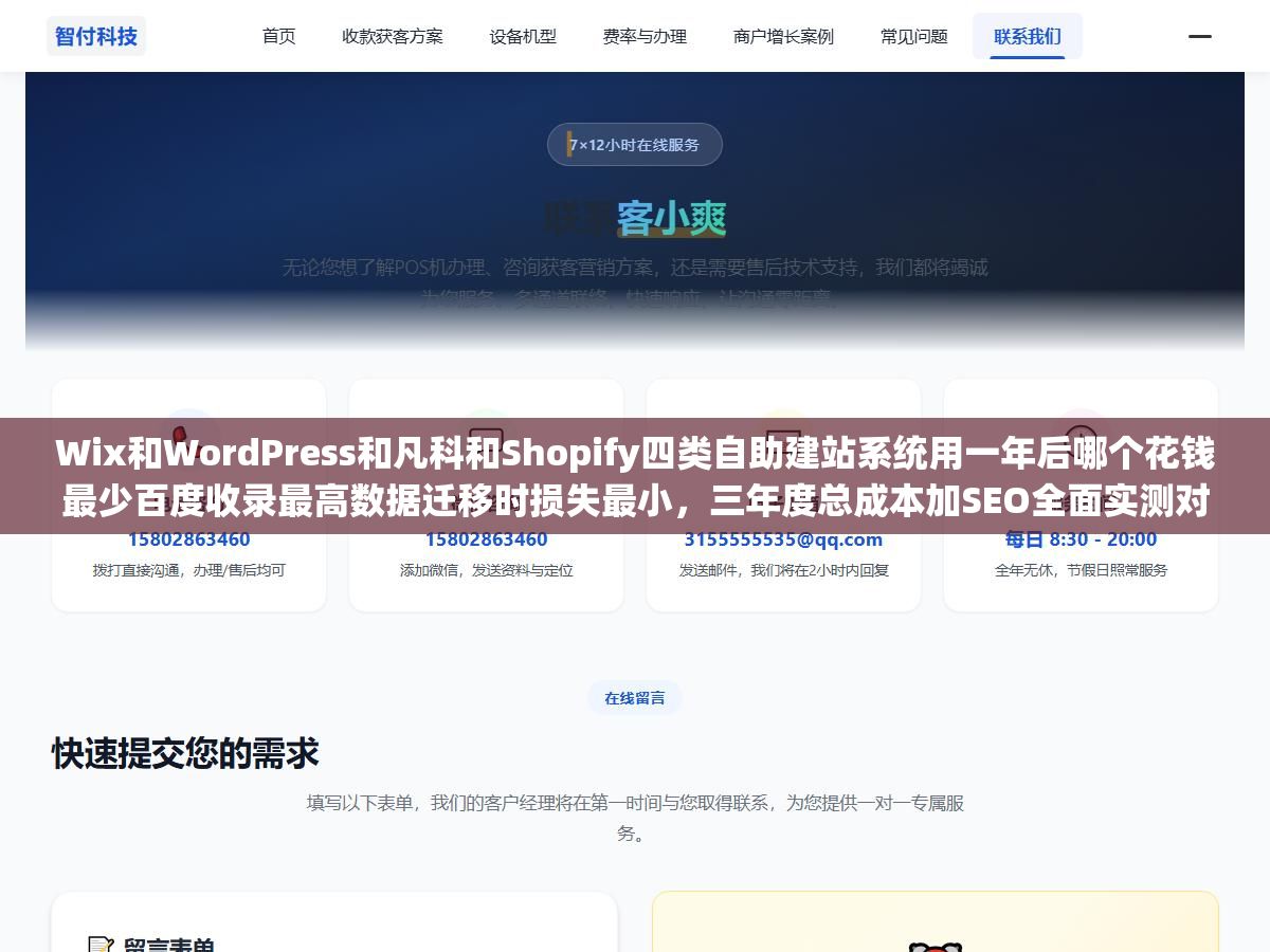 2 - Wix和WordPress和凡科和Shopify四类自助建站系统用一年后哪个花钱最少百度收录最高数据迁移时损失最小，三年度总成本加SEO全面实测对比 - UC建站系统