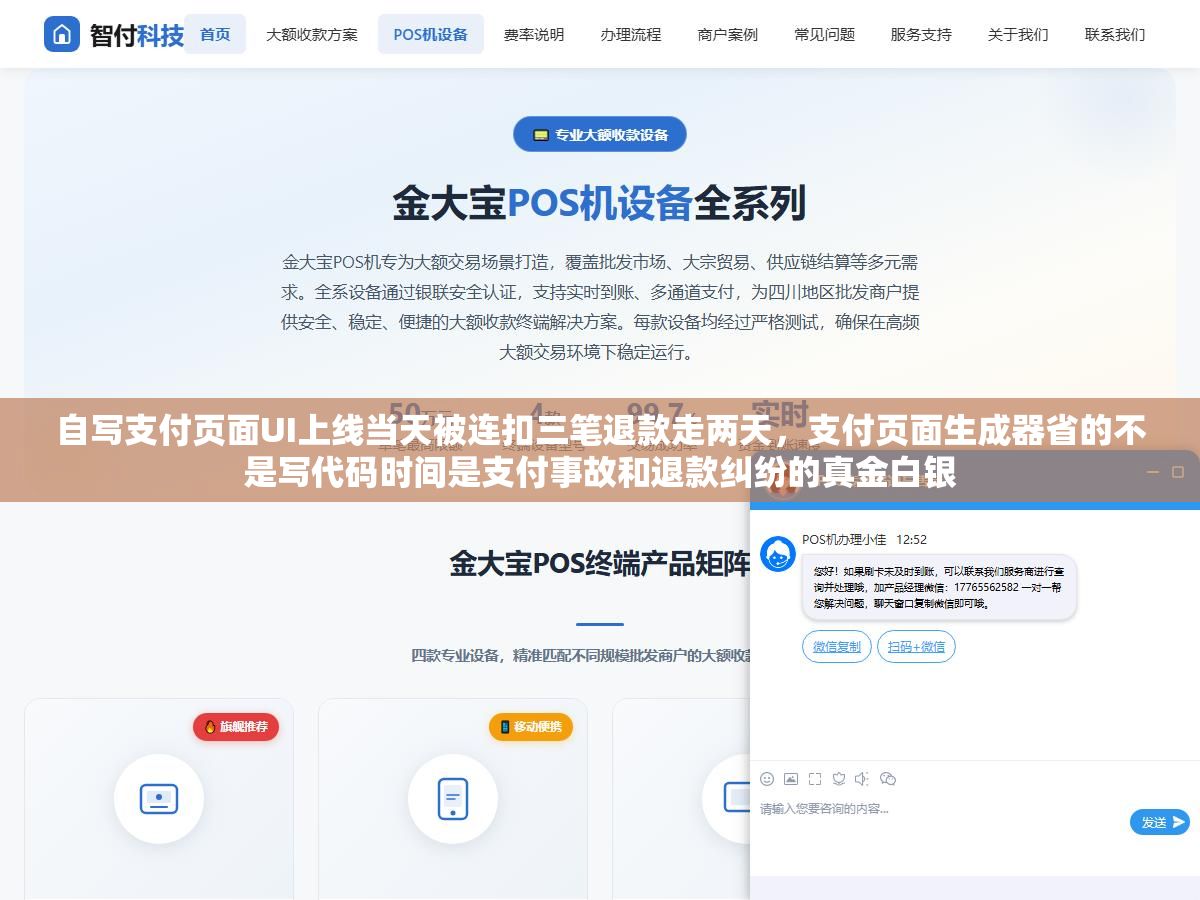 1 - 自写支付页面UI上线当天被连扣三笔退款走两天，支付页面生成器省的不是写代码时间是支付事故和退款纠纷的真金白银 - UC建站系统