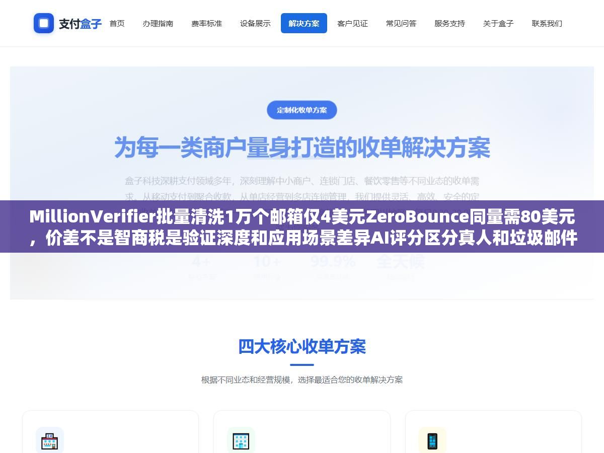 1 - MillionVerifier批量清洗1万个邮箱仅4美元ZeroBounce同量需80美元，价差不是智商税是验证深度和应用场景差异AI评分区分真人和垃圾邮件陷阱 - UC建站系统