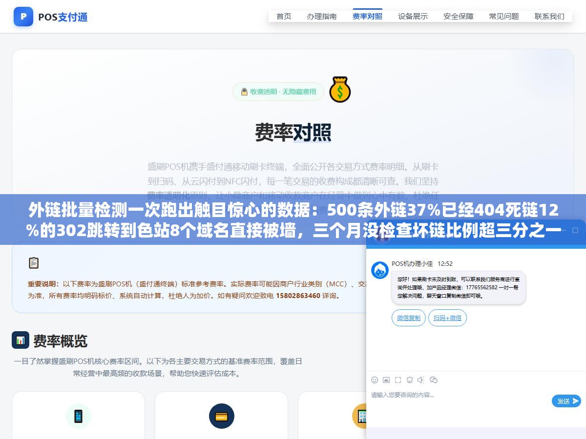 外链批量检测一次跑出触目惊心的数据:500条外链37%已经404死链12%的302跳转到色站8个域名直接被墙,三个月没检查坏链比例超三分之一,不检测根本不知道链接质量已经差到这个程度 1 - 外链批量检测一次跑出触目惊心的数据:500条外链37%已经404死链12%的302跳转到色站8个域名直接被墙,三个月没检查坏链比例超三分之一,不检测根本不知道链接质量已经差到这个程度 - UC建站系统