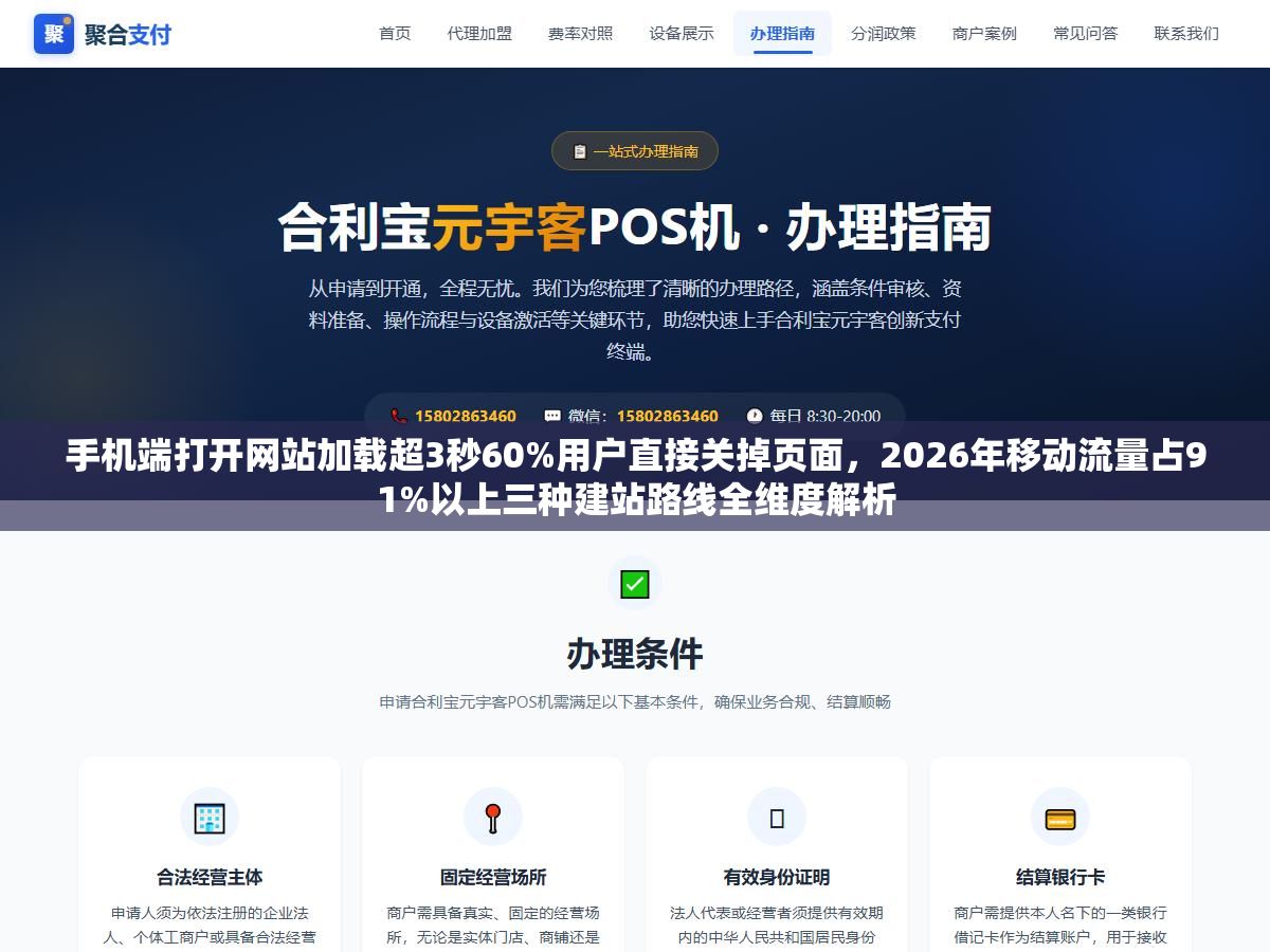 1 - 手机端打开网站加载超3秒60%用户直接关掉页面，2026年移动流量占91%以上三种建站路线全维度解析 - UC建站系统