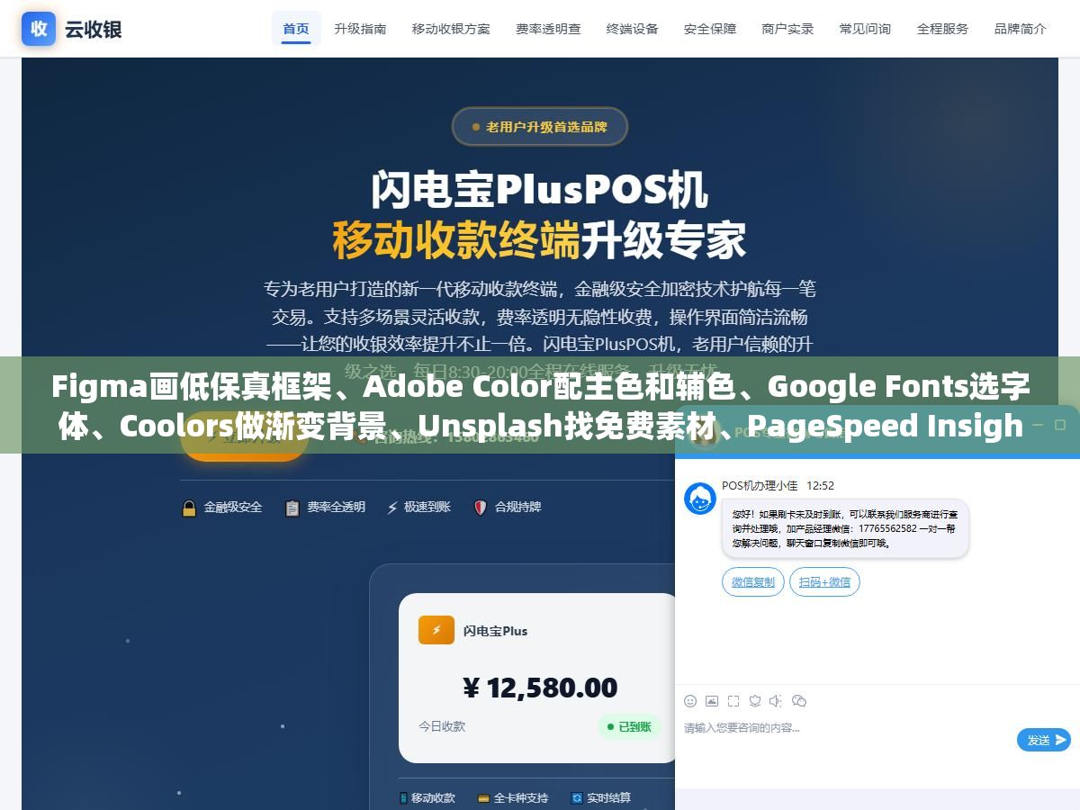 1 - Figma画低保真框架、Adobe Color配主色和辅色、Google Fonts选字体、Coolors做渐变背景、Unsplash找免费素材、PageSpeed Insights测加载速度，这6个工具和4个设计原则让一个非设计师也能做出70分的网站页面 - UC建站系统