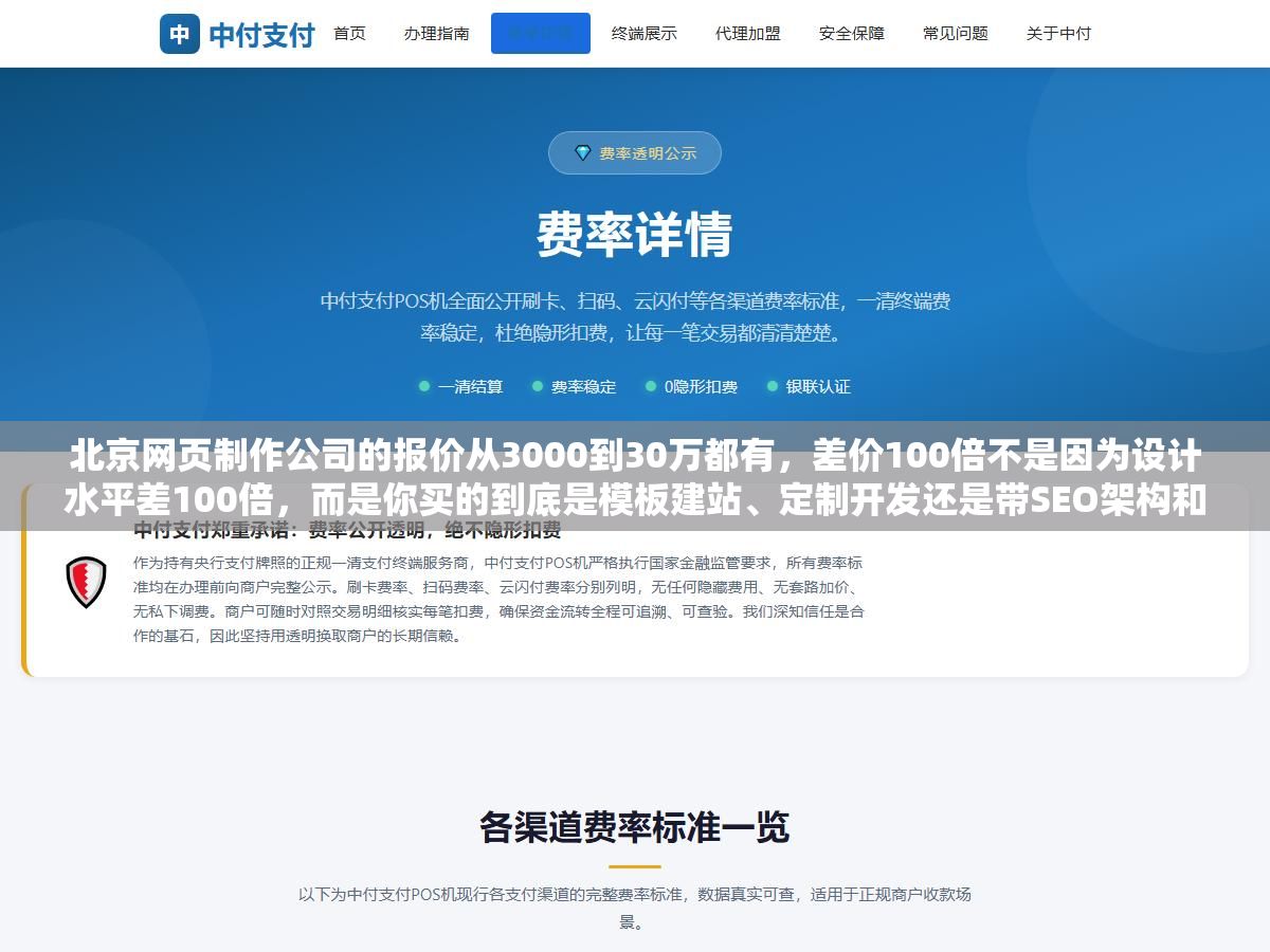 1 - 北京网页制作公司的报价从3000到30万都有，差价100倍不是因为设计水平差100倍，而是你买的到底是模板建站、定制开发还是带SEO架构和内容策略的网站资产，三种类型对应三种预算和三种完全不同的获客效果 - UC建站系统