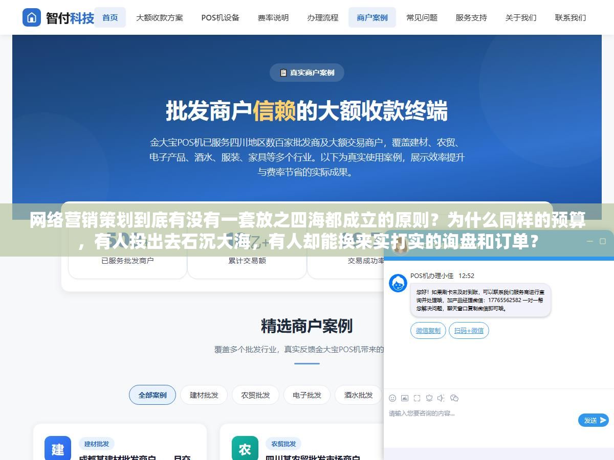 2 - 网络营销策划到底有没有一套放之四海都成立的原则？为什么同样的预算，有人投出去石沉大海，有人却能换来实打实的询盘和订单？ - UC建站系统
