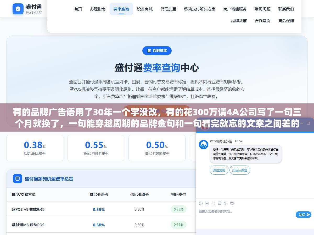 1 - 有的品牌广告语用了30年一个字没改，有的花300万请4A公司写了一句三个月就换了，一句能穿越周期的品牌金句和一句看完就忘的文案之间差的不是文采，是能不能一句话说清楚"你是谁"和"你为什么不一样" - UC建站系统