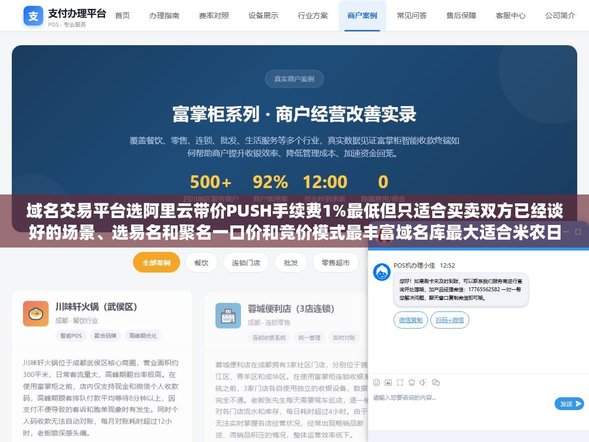 3 - 域名交易平台选阿里云带价PUSH手续费1%最低但只适合买卖双方已经谈好的场景、选易名和聚名一口价和竞价模式最丰富域名库最大适合米农日常淘米、选乐域LE.CN和Sedo适合高价品牌域名走中介经纪谈判、选GoDaddy和Afternic适合面向海外买家卖.com和.net，四类平台对应的交易模式和成本结构差了三到十倍 - UC建站系统
