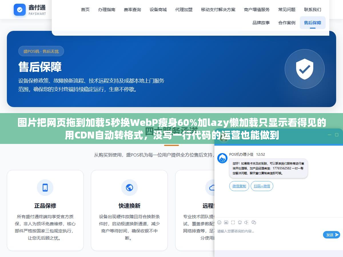 2 - 图片把网页拖到加载5秒换WebP瘦身60%加lazy懒加载只显示看得见的用CDN自动转格式，没写一行代码的运营也能做到 - UC建站系统