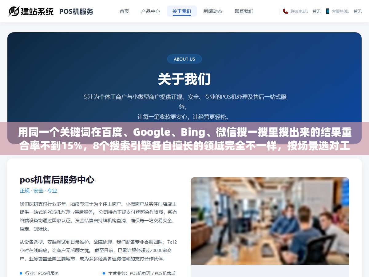 2 - 用同一个关键词在百度、Google、Bing、微信搜一搜里搜出来的结果重合率不到15%，8个搜索引擎各自擅长的领域完全不一样，按场景选对工具比学一堆搜索语法更管用 - UC建站系统