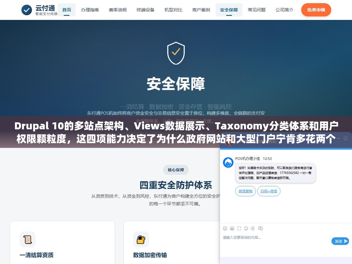 1 - Drupal 10的多站点架构、Views数据展示、Taxonomy分类体系和用户权限颗粒度，这四项能力决定了为什么政府网站和大型门户宁肯多花两个月开发也不选WordPress - UC建站系统