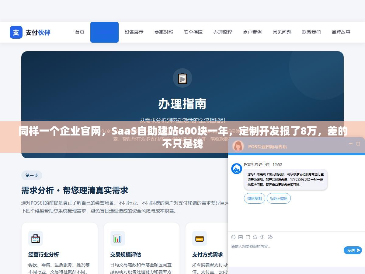 同样一个企业官网,SaaS自助建站600块一年,定制开发报了8万,差的不只是钱 1 - 同样一个企业官网,SaaS自助建站600块一年,定制开发报了8万,差的不只是钱 - UC建站系统