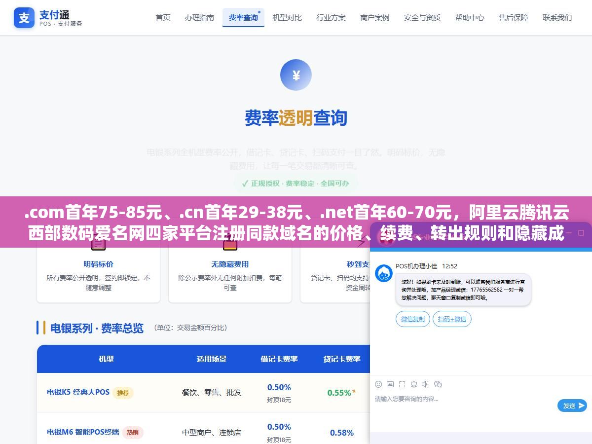 1 - .com首年75-85元、.cn首年29-38元、.net首年60-70元，阿里云腾讯云西部数码爱名网四家平台注册同款域名的价格、续费、转出规则和隐藏成本差了不止一倍，但比选平台更要紧的是后缀怎么选和注册完那24小时内必须做的三件事 - UC建站系统