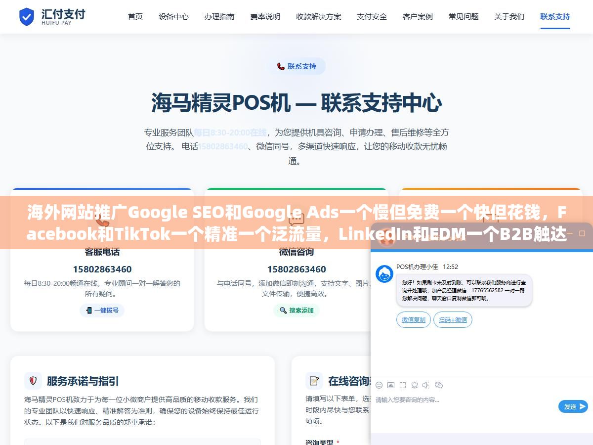 1 - 海外网站推广Google SEO和Google Ads一个慢但免费一个快但花钱，Facebook和TikTok一个精准一个泛流量，LinkedIn和EDM一个B2B触达一个复购转化，2026年把独立站流量做起来至少要组合4个渠道且每个渠道都要做透 - UC建站系统
