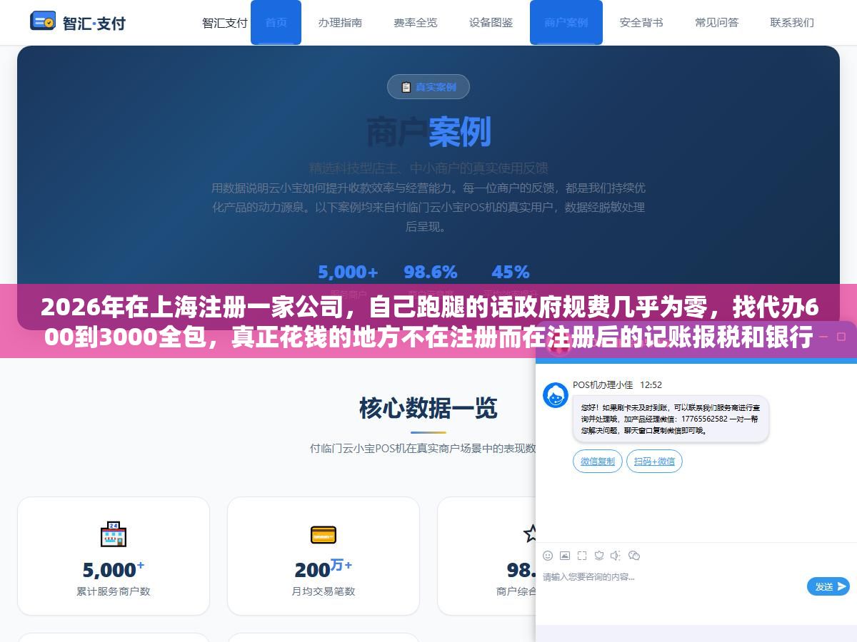 2 - 2026年在上海注册一家公司，自己跑腿的话政府规费几乎为零，找代办600到3000全包，真正花钱的地方不在注册而在注册后的记账报税和银行开户 - UC建站系统