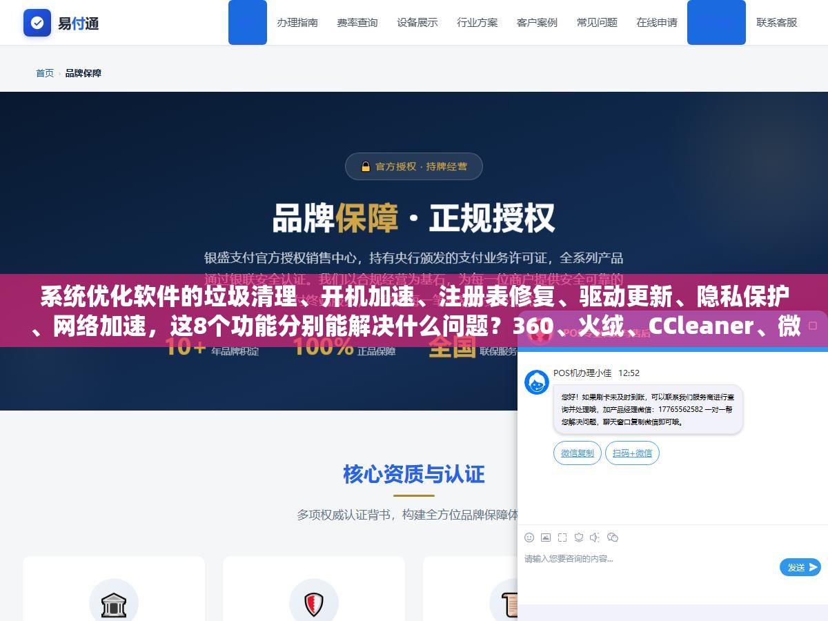 2 - 系统优化软件的垃圾清理、开机加速、注册表修复、驱动更新、隐私保护、网络加速，这8个功能分别能解决什么问题？360、火绒、CCleaner、微软电脑管家，哪个功能全又不会把电脑搞崩 - UC建站系统