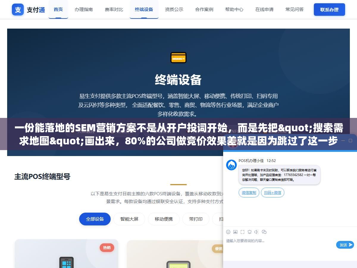 2 - 一份能落地的SEM营销方案不是从开户投词开始，而是先把"搜索需求地图"画出来，80%的公司做竞价效果差就是因为跳过了这一步直接开始烧钱 - UC建站系统