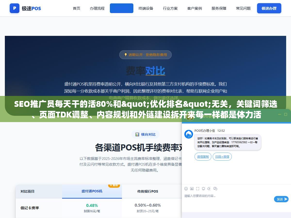 2 - SEO推广员每天干的活80%和"优化排名"无关，关键词筛选、页面TDK调整、内容规划和外链建设拆开来每一样都是体力活 - UC建站系统