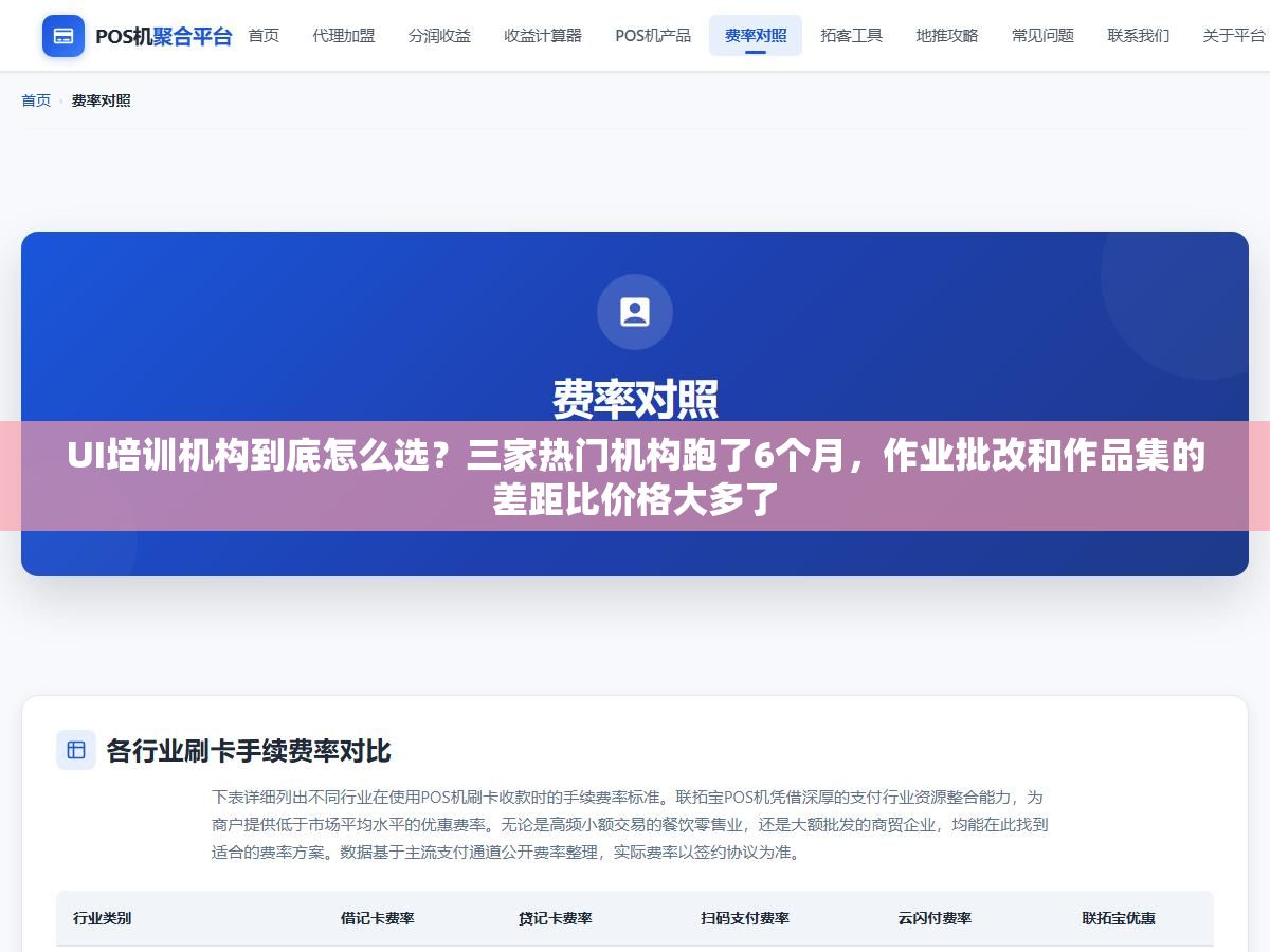 1 - UI培训机构到底怎么选？三家热门机构跑了6个月，作业批改和作品集的差距比价格大多了 - UC建站系统