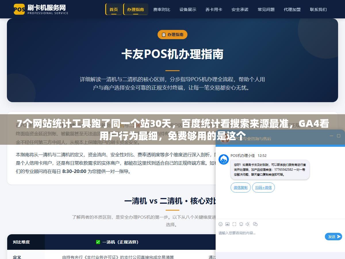 2 - 7个网站统计工具跑了同一个站30天，百度统计看搜索来源最准，GA4看用户行为最细，免费够用的是这个 - UC建站系统