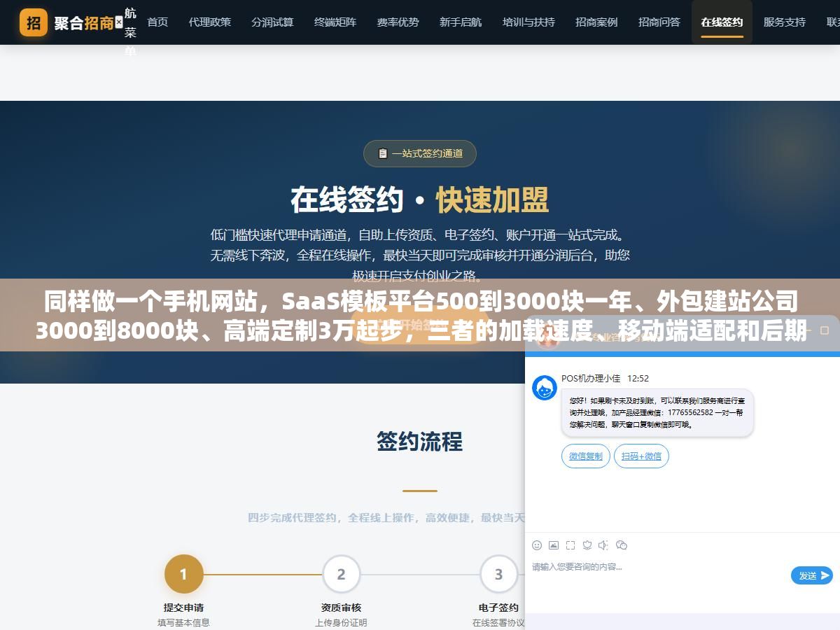 2 - 同样做一个手机网站，SaaS模板平台500到3000块一年、外包建站公司3000到8000块、高端定制3万起步，三者的加载速度、移动端适配和后期改版成本差了10倍不止 - UC建站系统