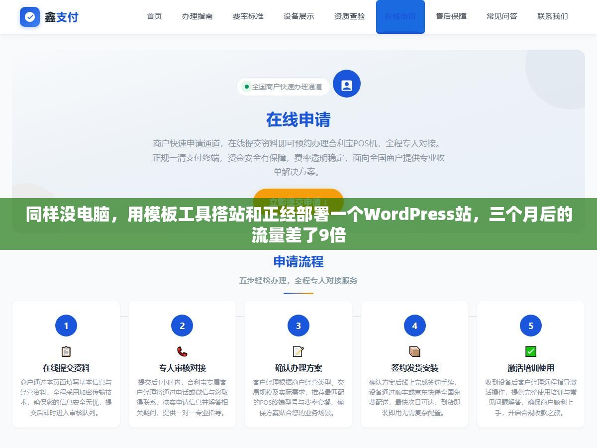 2 - 同样没电脑，用模板工具搭站和正经部署一个WordPress站，三个月后的流量差了9倍 - UC建站系统