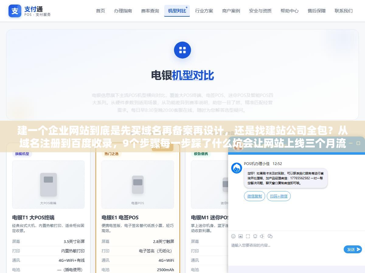 2 - 建一个企业网站到底是先买域名再备案再设计，还是找建站公司全包？从域名注册到百度收录，9个步骤每一步踩了什么坑会让网站上线三个月流量还是个位数 - UC建站系统