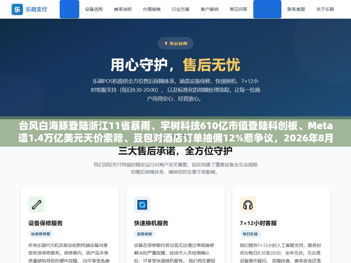 台风白海豚登陆浙江11省暴雨、宇树科技610亿市值登陆科创板、Meta遭1.4万亿美元天价索赔、豆包对酒店订单抽佣12%惹争议，2026年8月11日这40条新闻里藏着天气的失控、资本的狂欢和科技的焦虑