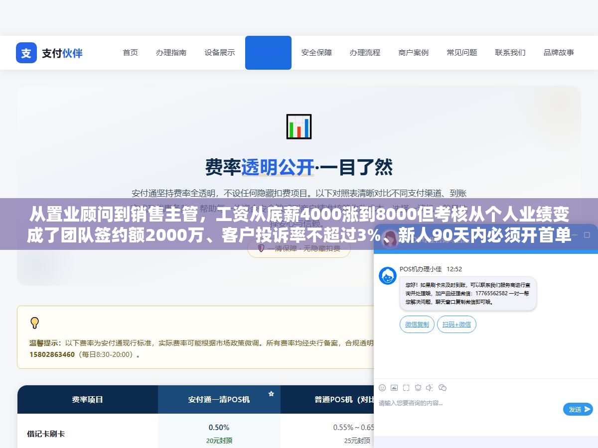 2 - 从置业顾问到销售主管，工资从底薪4000涨到8000但考核从个人业绩变成了团队签约额2000万、客户投诉率不超过3%、新人90天内必须开首单。这个岗位到底要干什么、需要什么条件、值不值得争取？ - UC建站系统