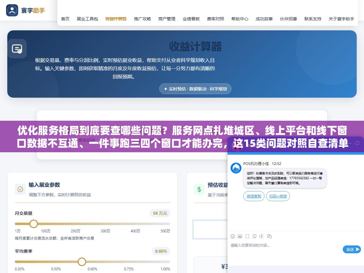 2 - 优化服务格局到底要查哪些问题？服务网点扎堆城区、线上平台和线下窗口数据不互通、一件事跑三四个窗口才能办完，这15类问题对照自查清单比凭空想整改措施靠谱得多 - UC建站系统