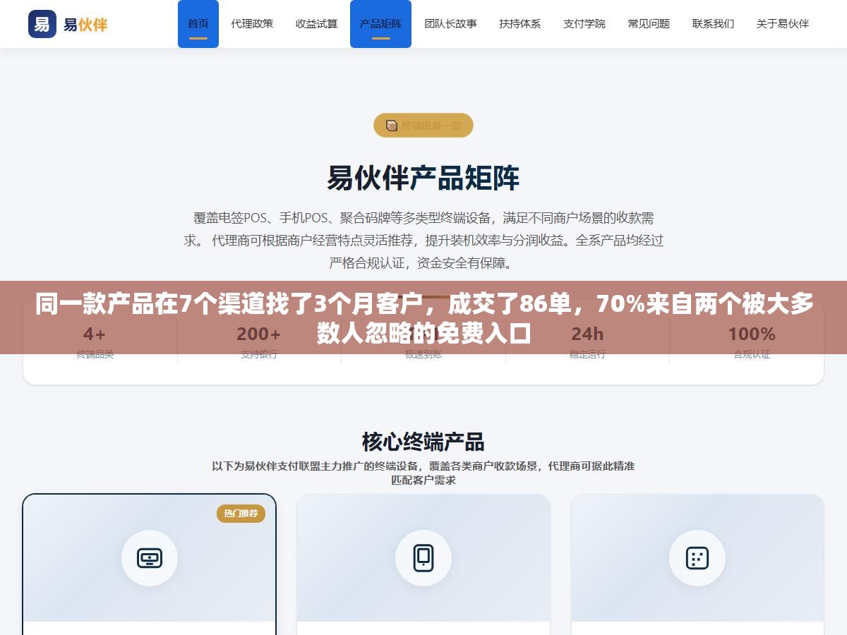 2 - 同一款产品在7个渠道找了3个月客户，成交了86单，70%来自两个被大多数人忽略的免费入口 - UC建站系统
