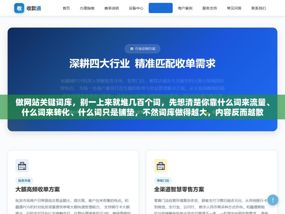 2 - 做网站关键词库，别一上来就堆几百个词，先想清楚你靠什么词来流量、什么词来转化、什么词只是铺垫，不然词库做得越大，内容反而越散 - UC建站系统