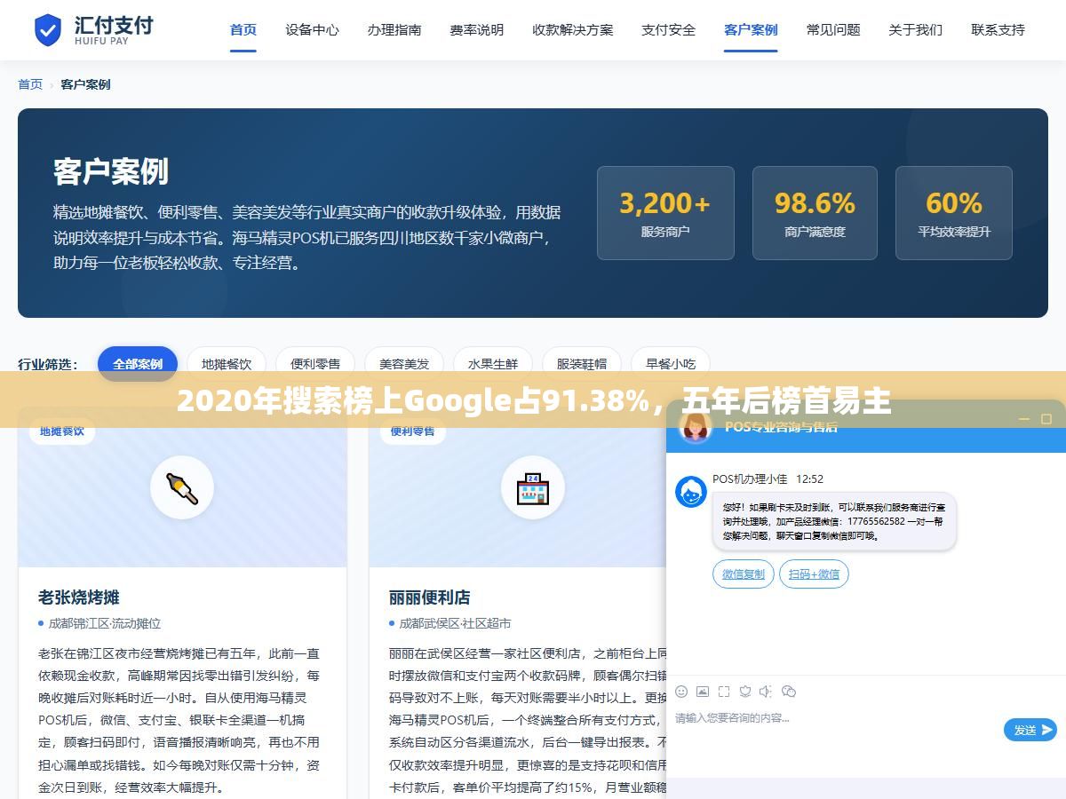 1 - 2020年搜索榜上Google占91.38%，五年后榜首易主 - UC建站系统