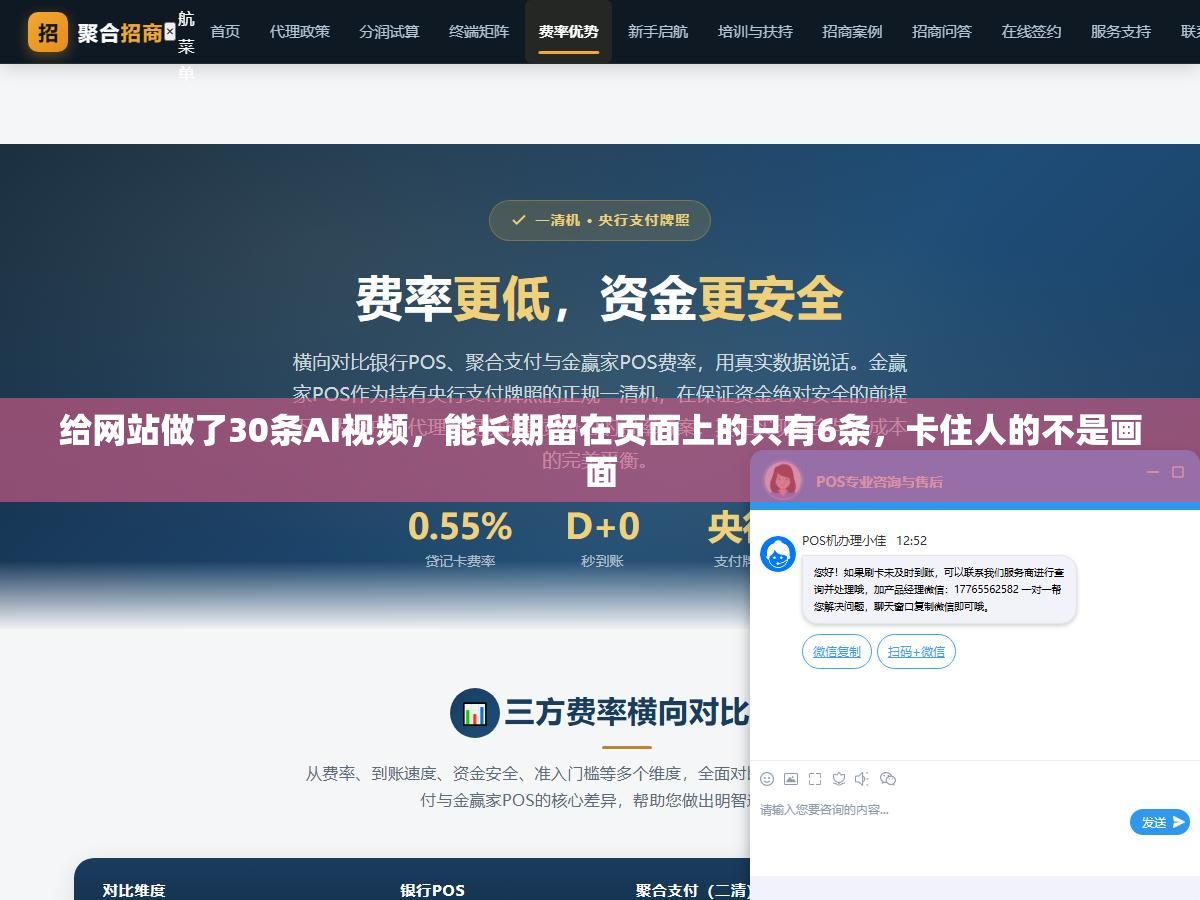 1 - 给网站做了30条AI视频，能长期留在页面上的只有6条，卡住人的不是画面 - UC建站系统