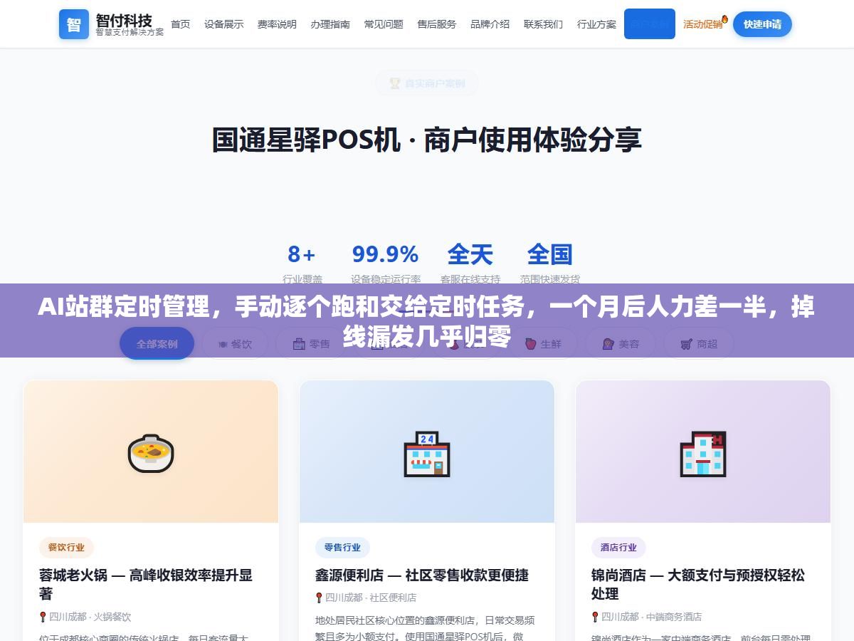 2 - AI站群定时管理，手动逐个跑和交给定时任务，一个月后人力差一半，掉线漏发几乎归零 - UC建站系统