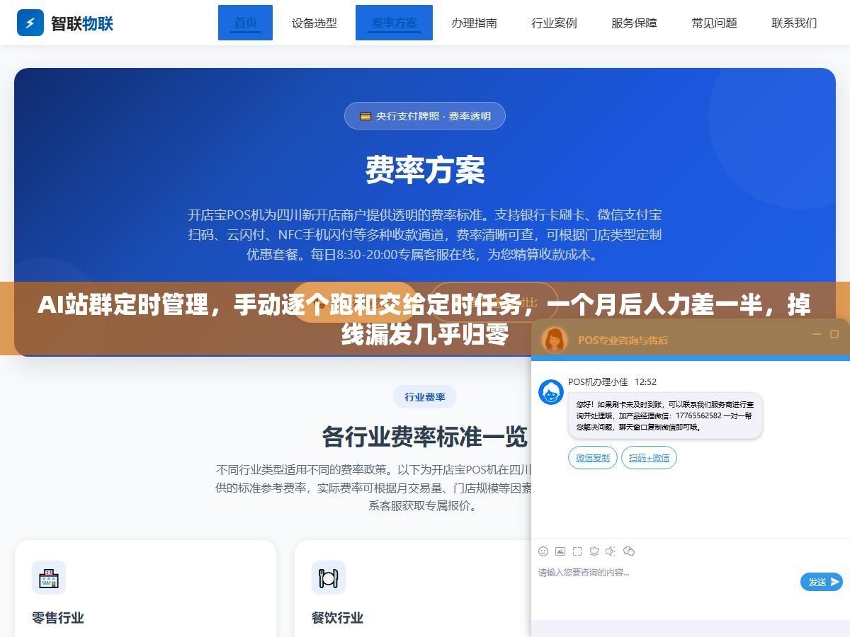 AI站群定时管理，手动逐个跑和交给定时任务，一个月后人力差一半，掉线漏发几乎归零