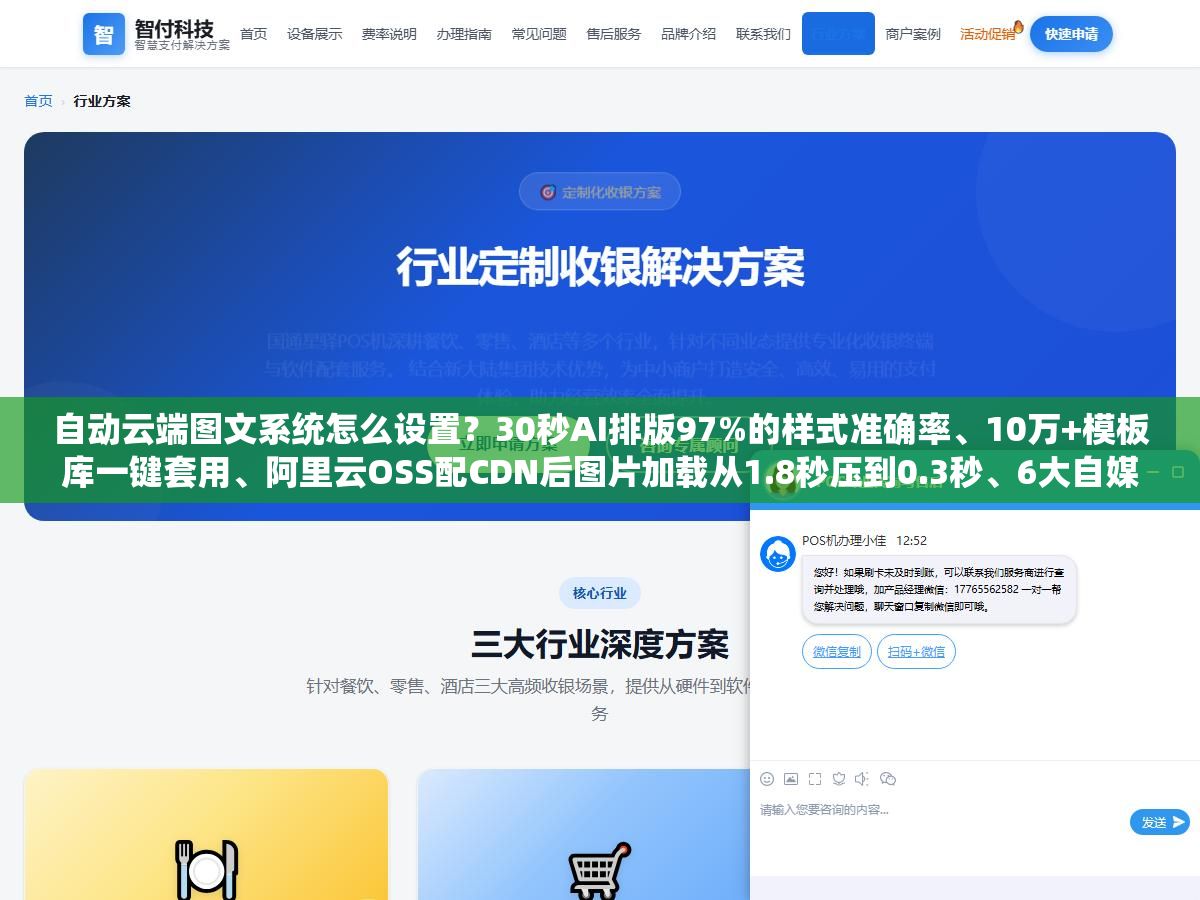 2 - 自动云端图文系统怎么设置？30秒AI排版97%的样式准确率、10万+模板库一键套用、阿里云OSS配CDN后图片加载从1.8秒压到0.3秒、6大自媒体平台绑定后一天发20篇不用人工逐条粘贴，从图床到排版到分发一套配置跑通的关键在这5个环节的顺序不能乱 - UC建站系统