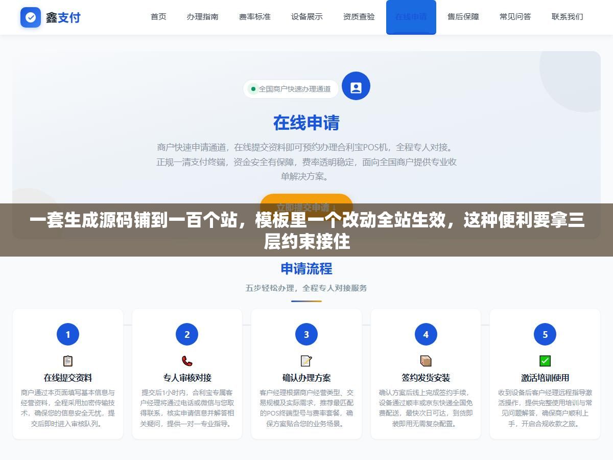1 - 一套生成源码铺到一百个站，模板里一个改动全站生效，这种便利要拿三层约束接住 - UC建站系统