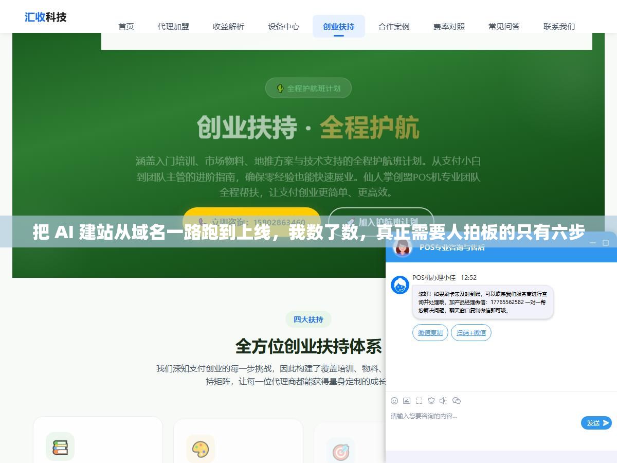 3 - 把 AI 建站从域名一路跑到上线，我数了数，真正需要人拍板的只有六步 - UC建站系统