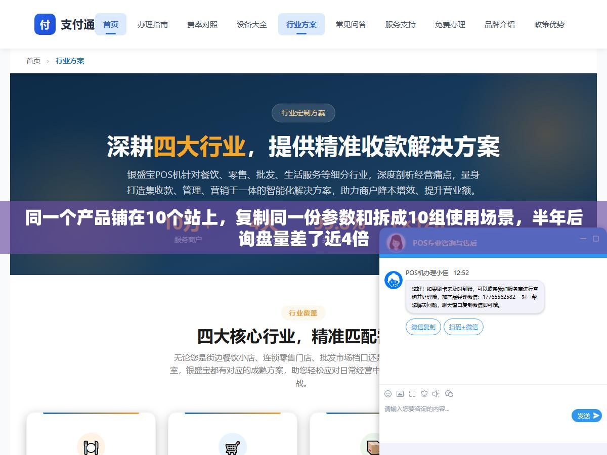 2 - 同一个产品铺在10个站上，复制同一份参数和拆成10组使用场景，半年后询盘量差了近4倍 - UC建站系统