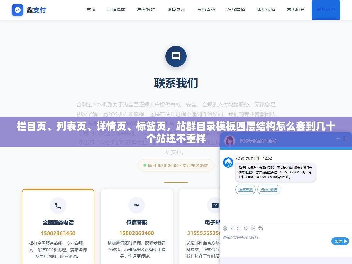 栏目页、列表页、详情页、标签页，站群目录模板四层结构怎么套到几十个站还不重样