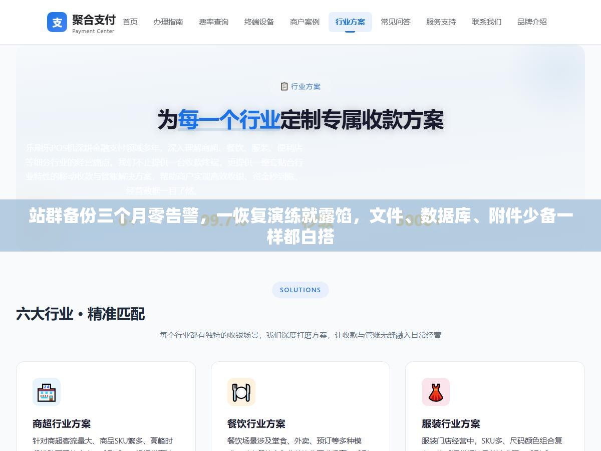 2 - 站群备份三个月零告警，一恢复演练就露馅，文件、数据库、附件少备一样都白搭 - UC建站系统