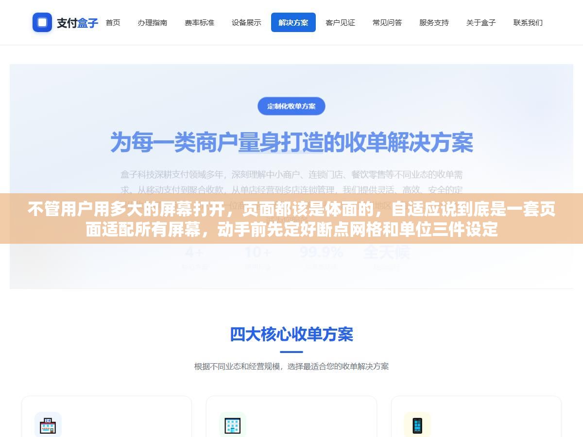 2 - 不管用户用多大的屏幕打开，页面都该是体面的，自适应说到底是一套页面适配所有屏幕，动手前先定好断点网格和单位三件设定 - UC建站系统