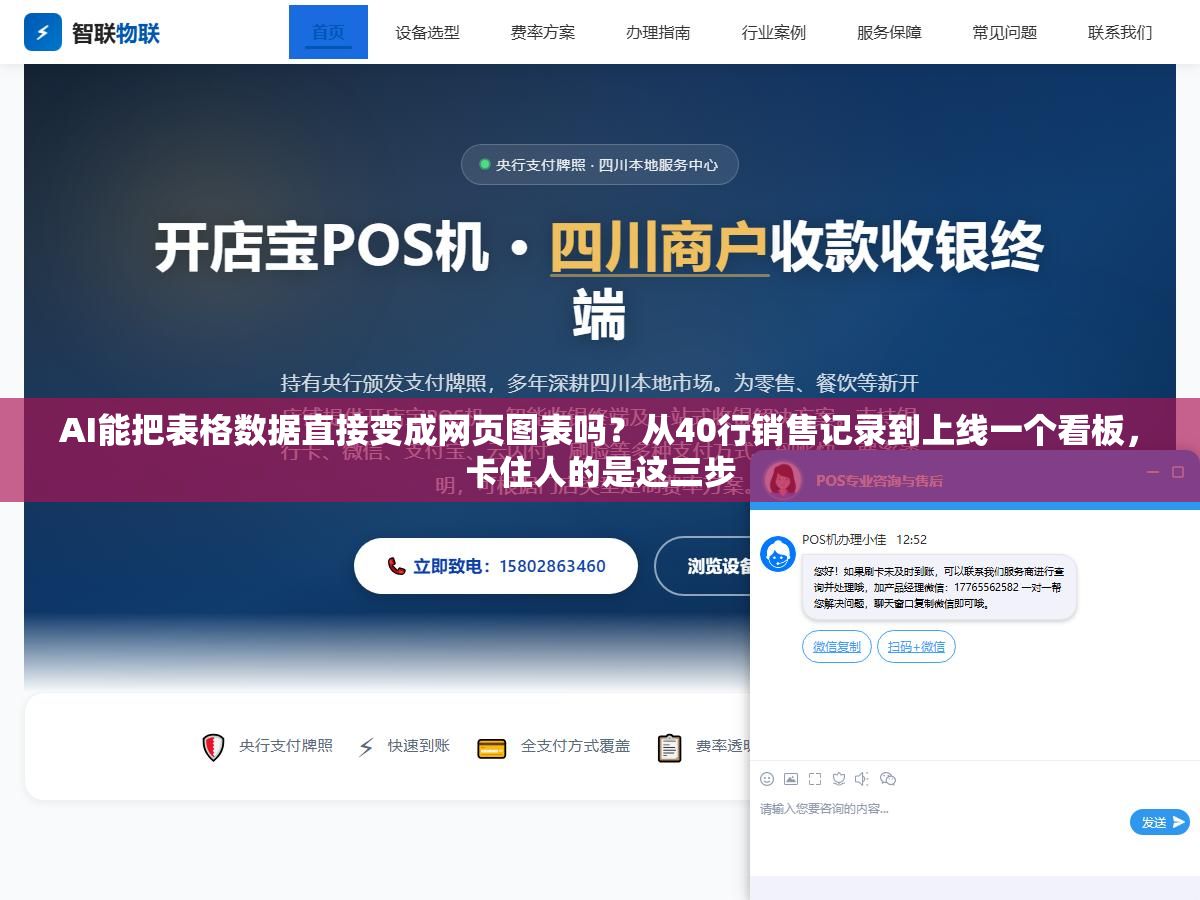 1 - AI能把表格数据直接变成网页图表吗？从40行销售记录到上线一个看板，卡住人的是这三步 - UC建站系统