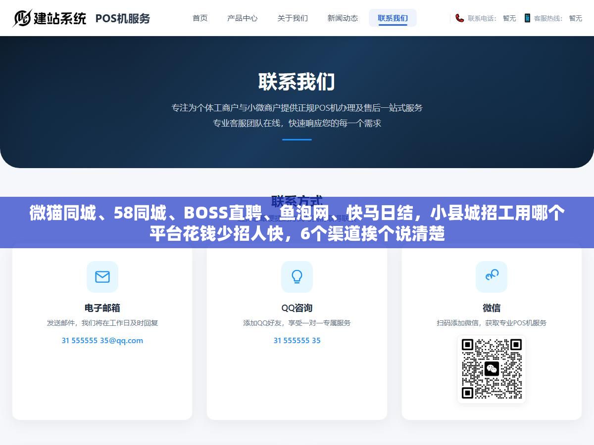 3 - 微猫同城、58同城、BOSS直聘、鱼泡网、快马日结，小县城招工用哪个平台花钱少招人快，6个渠道挨个说清楚 - UC建站系统