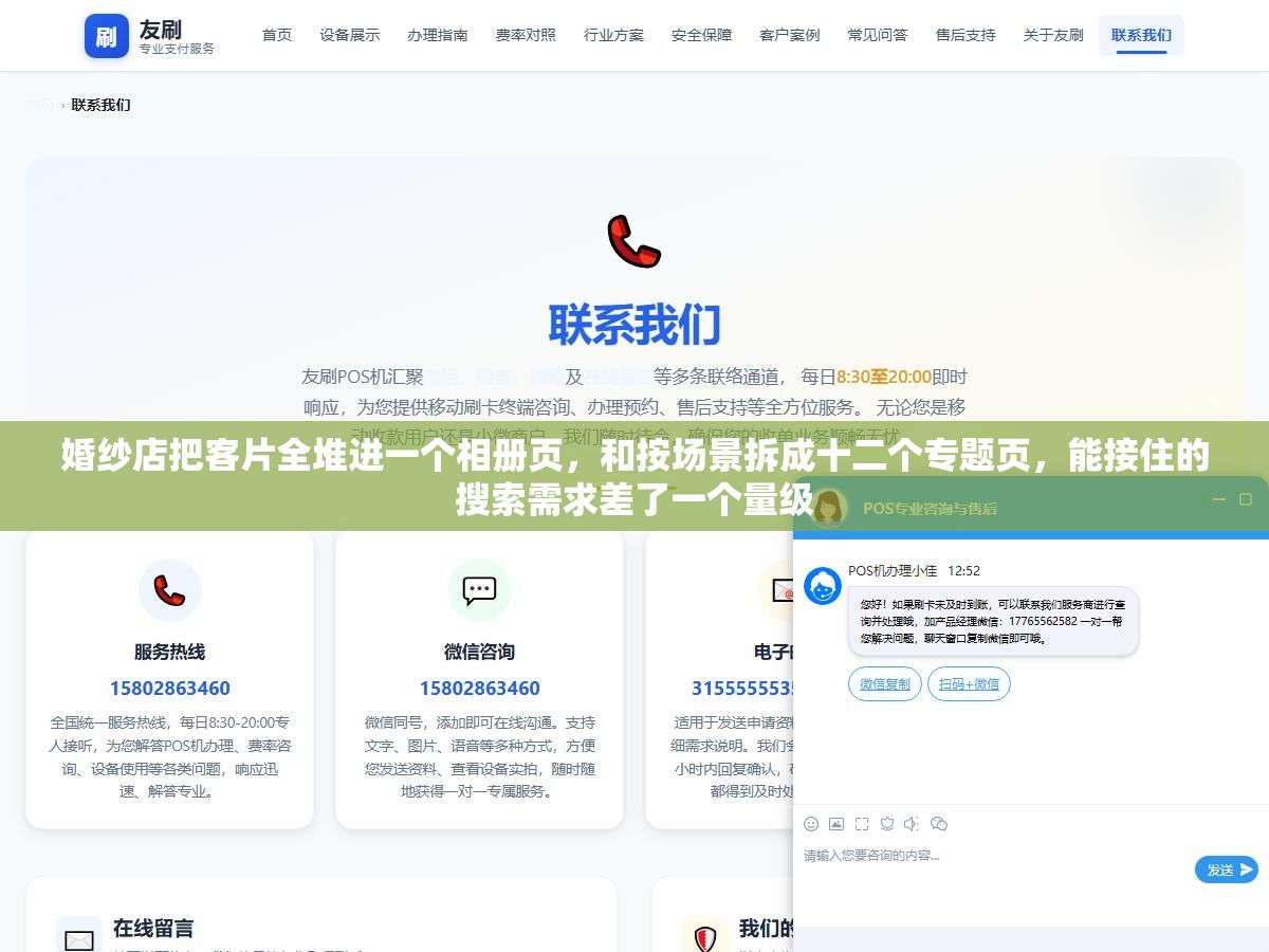 2 - 婚纱店把客片全堆进一个相册页，和按场景拆成十二个专题页，能接住的搜索需求差了一个量级 - UC建站系统