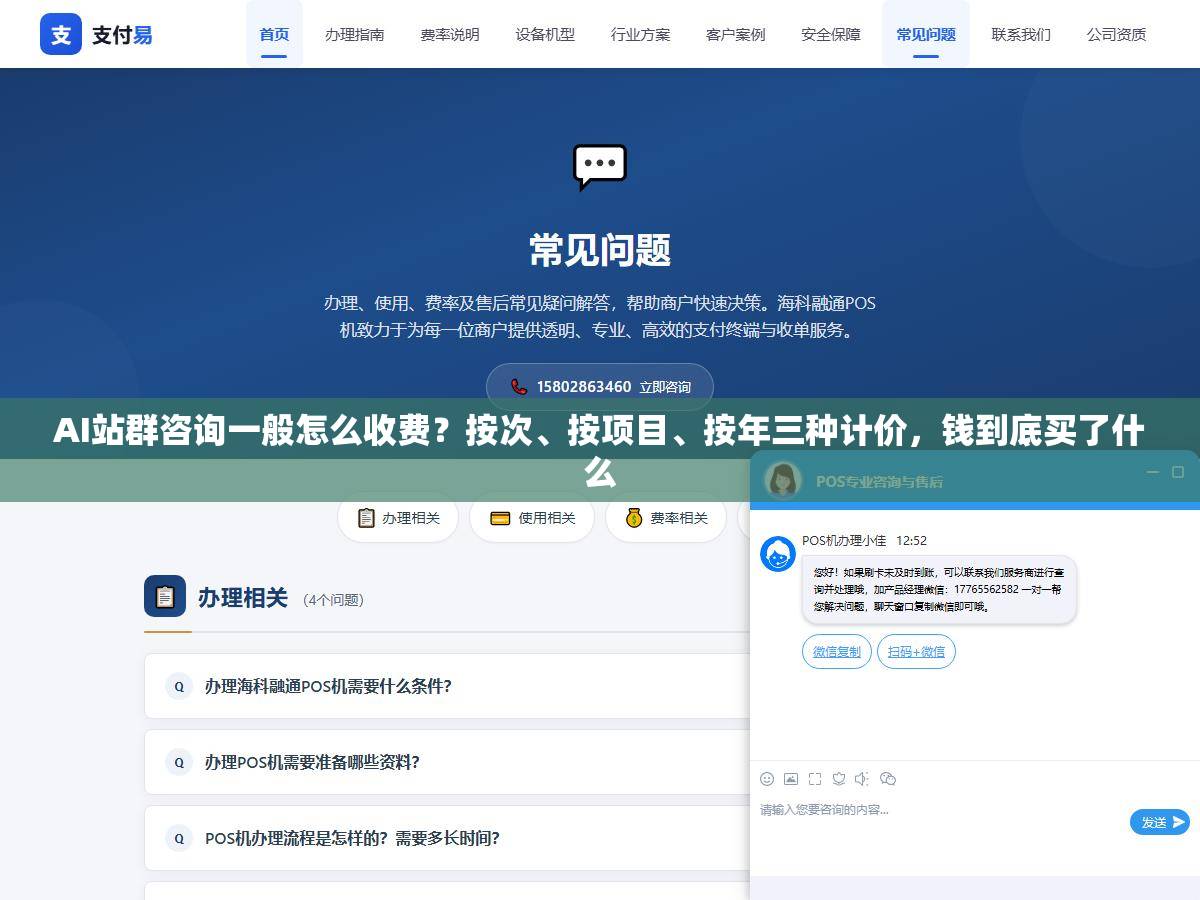 AI站群咨询一般怎么收费？按次、按项目、按年三种计价，钱到底买了什么