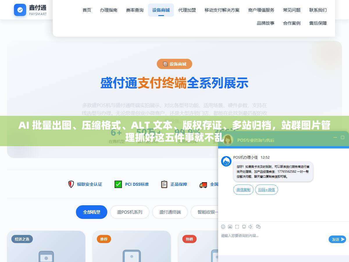 AI 批量出图、压缩格式、ALT 文本、版权存证、多站归档，站群图片管理抓好这五件事就不乱